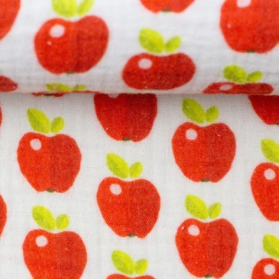 Musselin "Thea" Apfel | Weiß